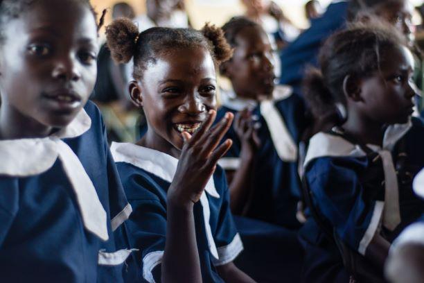 Anne in her classroom in Zambia