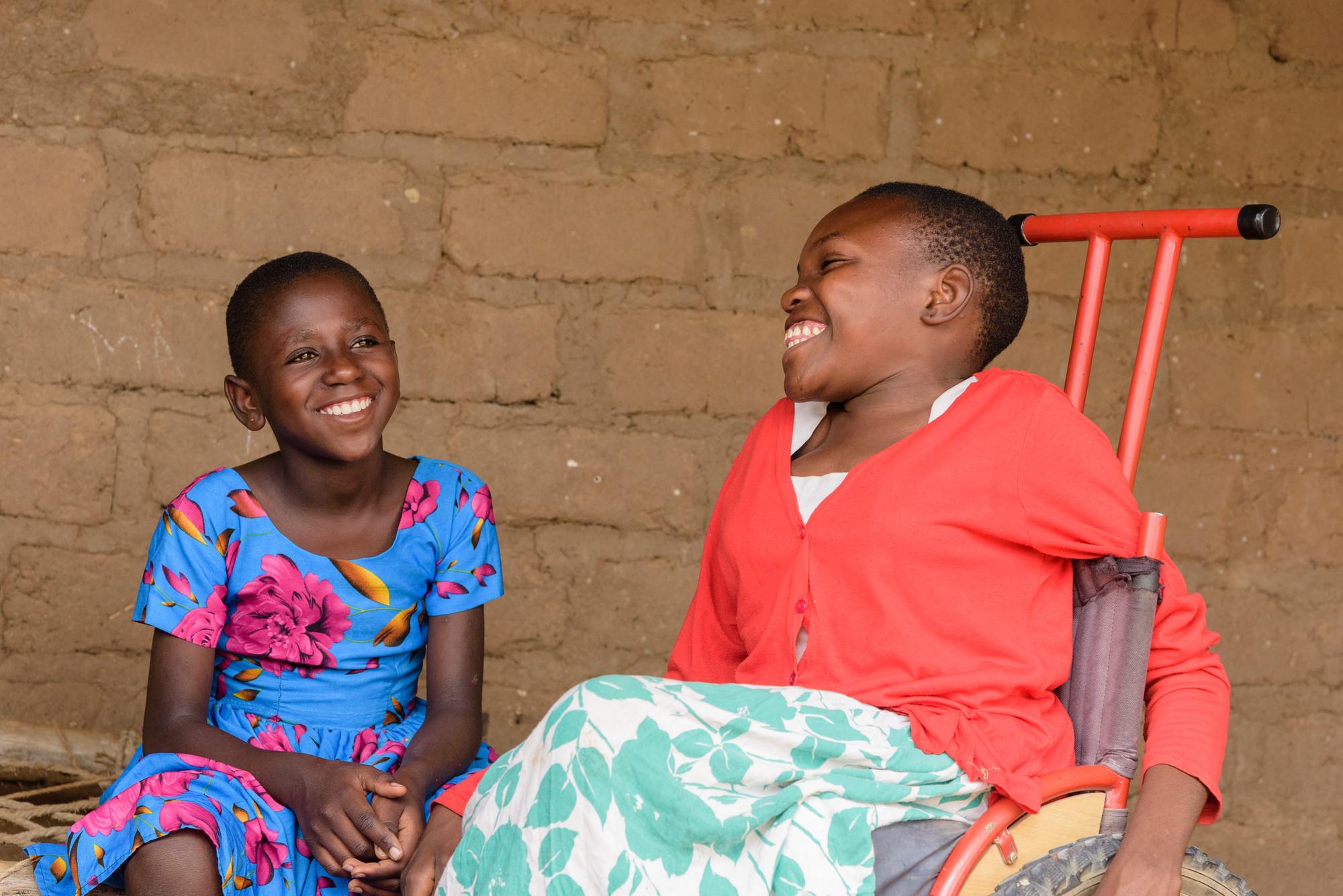Valentina and Julia from our education project in Tanzania laughing together