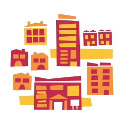 Illustration of multiple houses